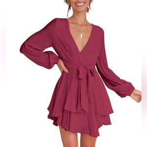 Ruffle Mini Swing Dress
